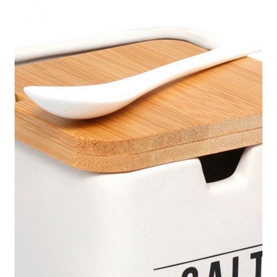 Saleiro 270ml De Porcelana Manhattan Branco